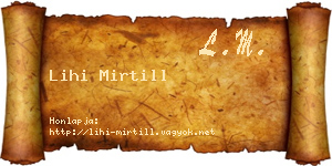 Lihi Mirtill névjegykártya